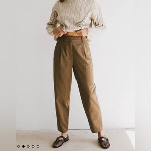 FRANK AND OAK AMELIA BALLOON PANT IN BROWN Sz 4